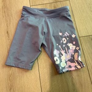 Adidas Gray Floral Bike Shorts